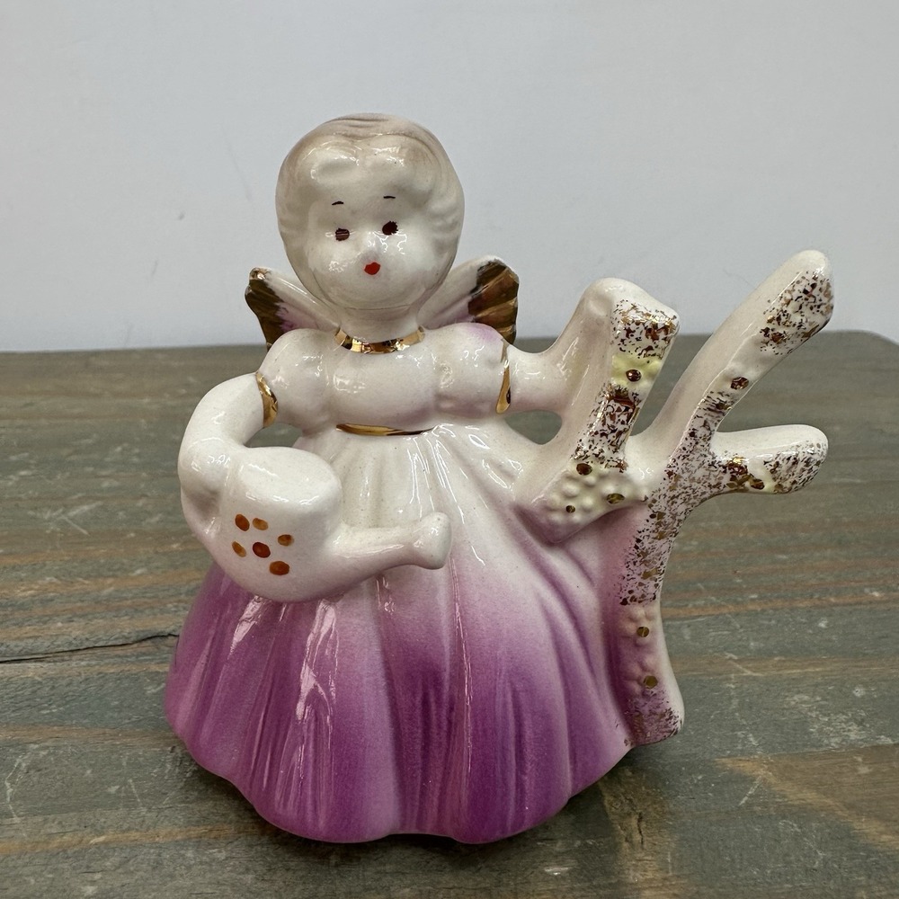 Josef Originals Birthday Angel Series 4th Year Four 4 Porcelain Watering Can